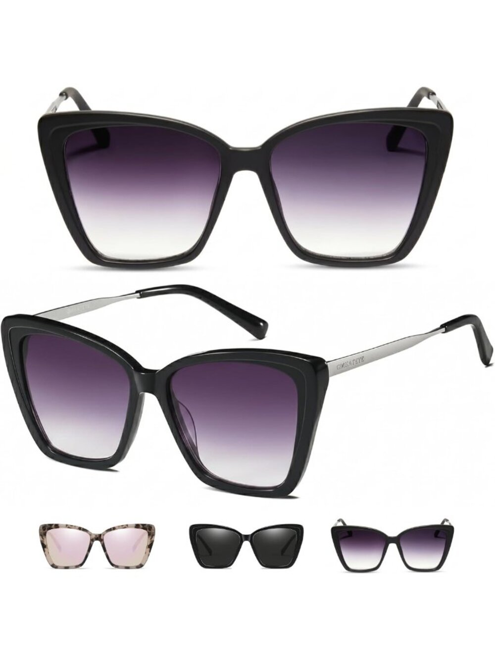 Trendy Oversized Cat Eye Sunglasses for Women | Handmade Acetate Shades for